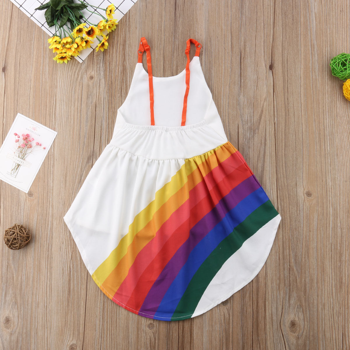High Low Rainbow Dress - Abby Apples Boutique