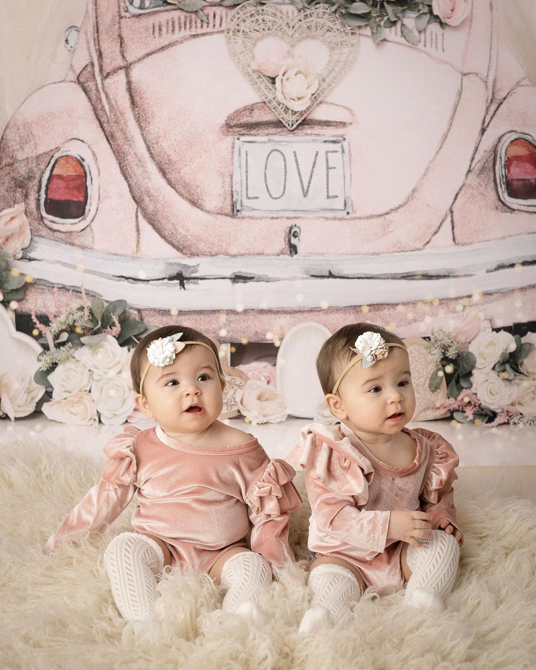 Velveteen Ruffle Sleeve Romper