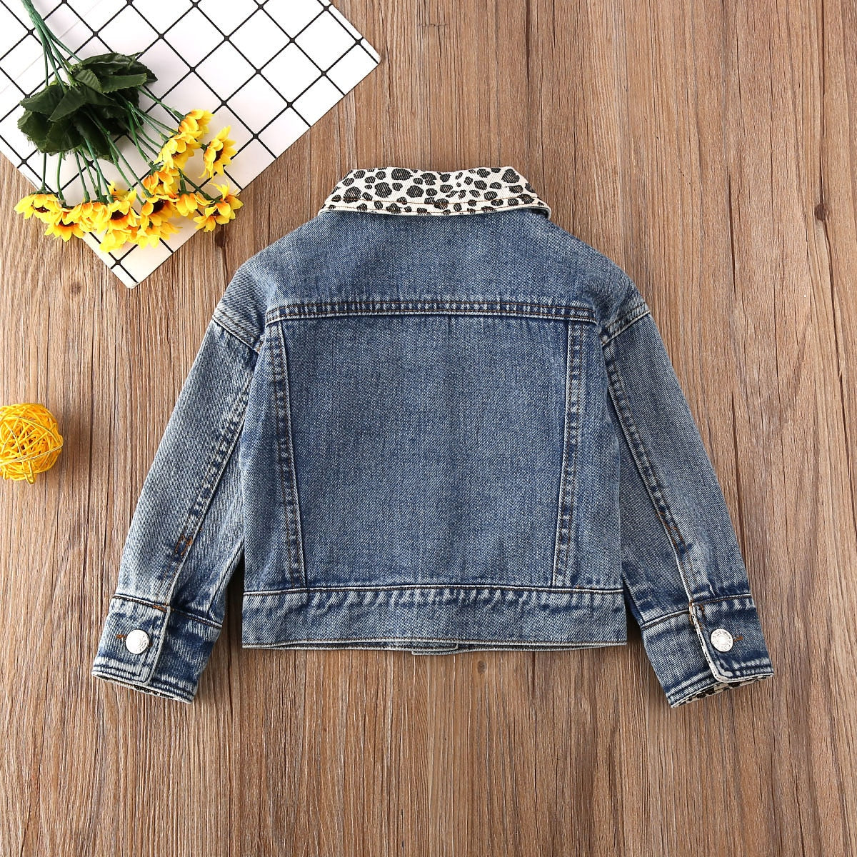 Vicki Leopard Collar Denim Jacket