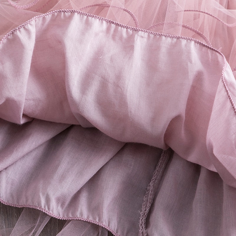 Girls Flower & Tulle Dress - Abby Apples Boutique