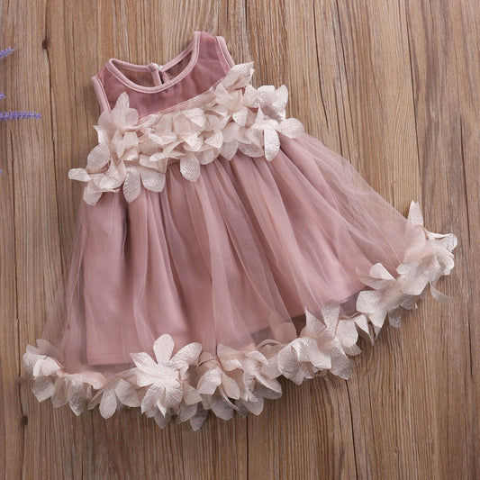 3D Flower Tulle Dress - Abby Apples Boutique