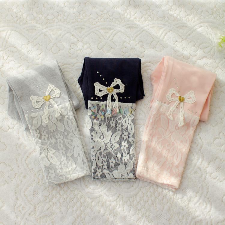 Lace Bow Legging - Abby Apples Boutique