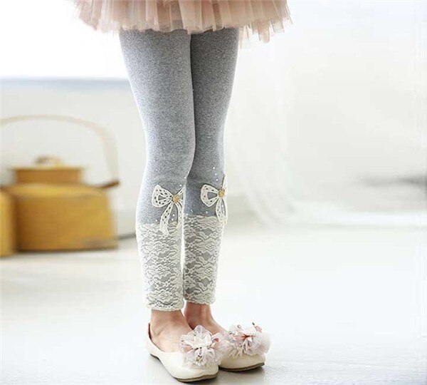 Lace Bow Legging - Abby Apples Boutique