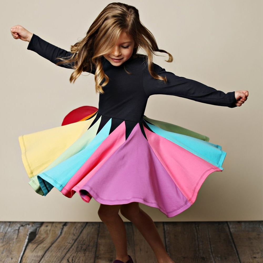 Sydney Rainbow Dress Black / 24M Sydney Rainbow Dress Black / 24M