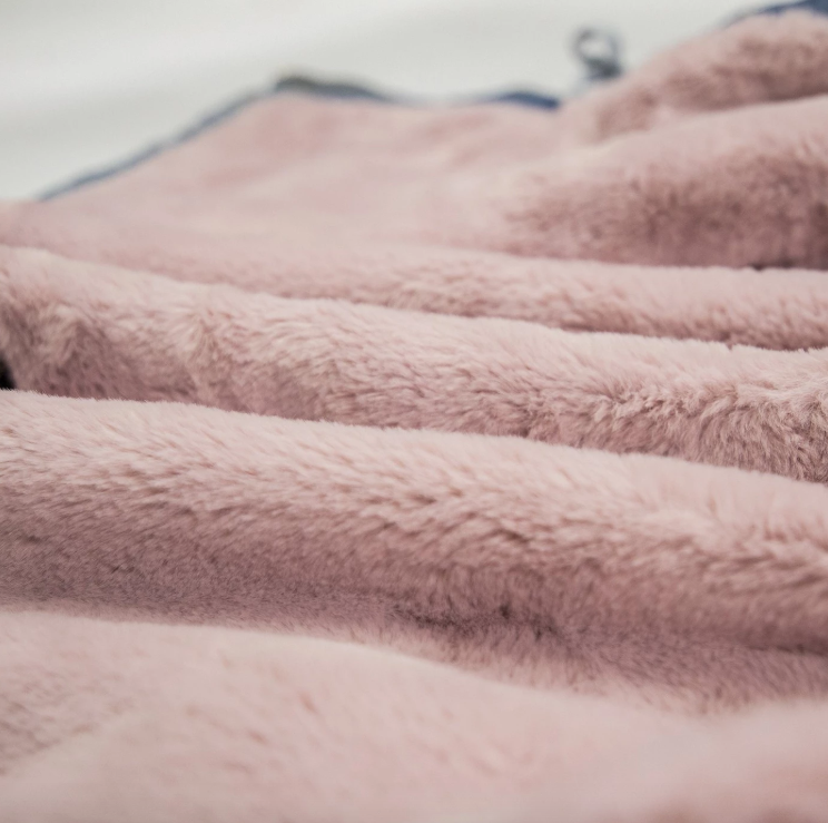 Holly Oversized Denim Fur Hooded Winter Coat Jacket - Abby Apples Boutique