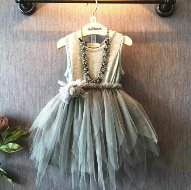 Nikki Vintage Tutu Dress Gray / 6