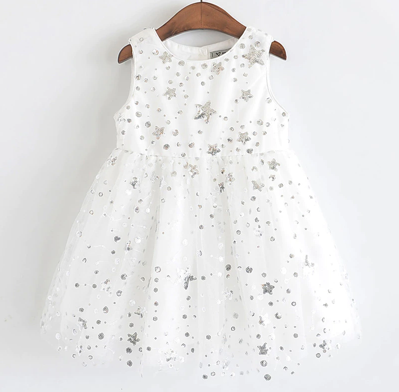 star sequin dress Regan Star Sequin Dress White / 7