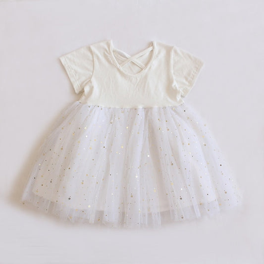 Addy Short Sleeve Star Tutu Dress