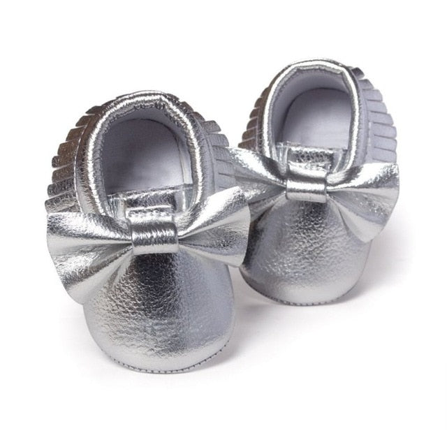 Bow Tie Moccasins - Abby Apples Boutique