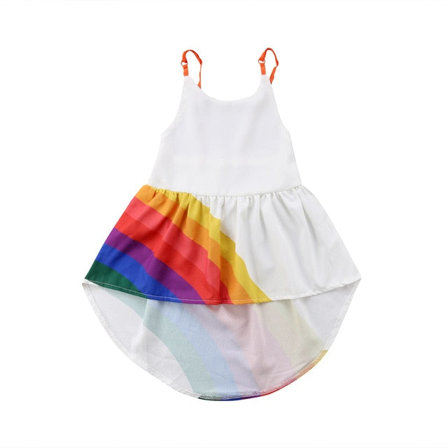 High Low Rainbow Dress - Abby Apples Boutique