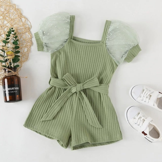 Brinley Rib Knit Belted Romper