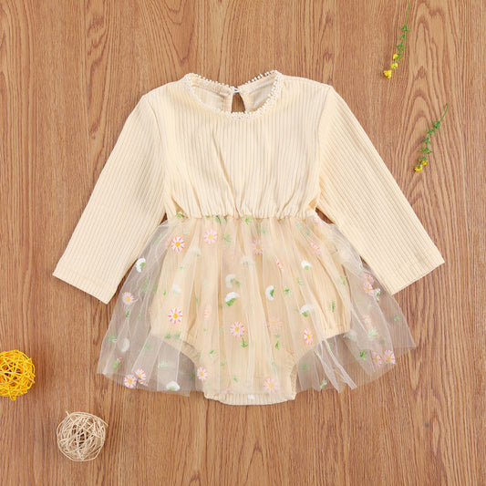 Jess Ribbed Tulle Romper