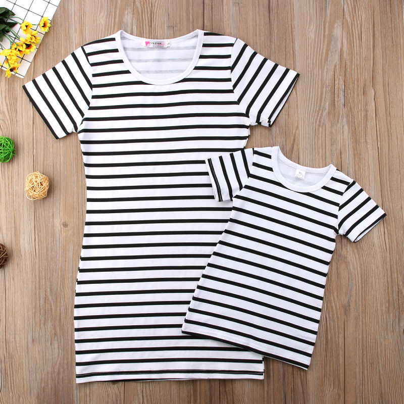 Mommy & Me Striped T-Shirt Dress - Abby Apples Boutique