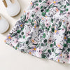 Aya Flutter Sleeve Ruffle Hem Dress