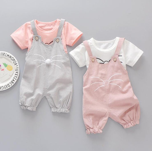 Bunny Overalls 2 Piece Set