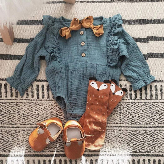 Penelope Ruffle Romper - Abby Apples Boutique