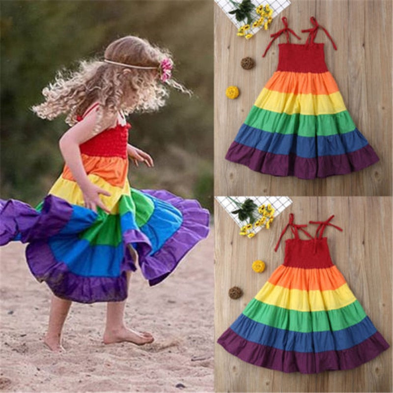 Crystal Rainbow Maxi Dress - Abby Apples Boutique