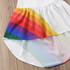 High Low Rainbow Dress - Abby Apples Boutique
