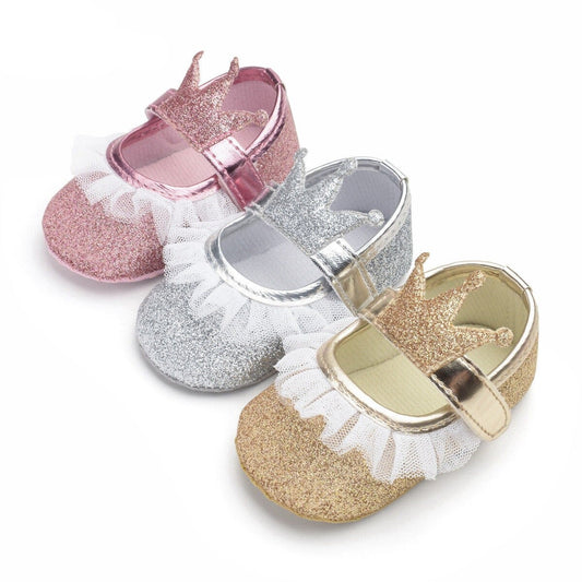 Princess Crown Glitter Shoes