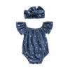 Olivia Heart Print Denim Set