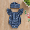 Olivia Heart Print Denim Set