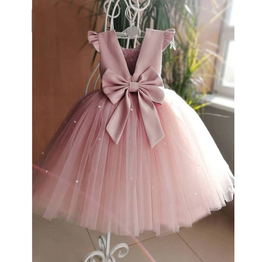 Ellis Bow Back Tulle Dress