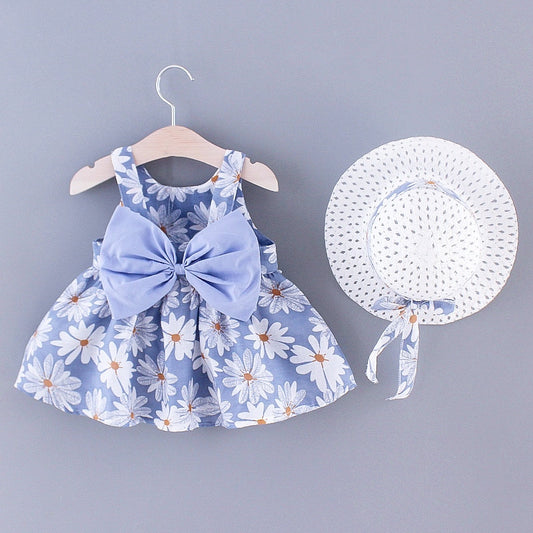 Lyra Daisy Bowknot Dress + Hat