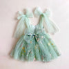 Madi Tie Strap Floral Tulle Dress