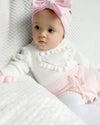 Hearts & Pom Pom Knitted Romper