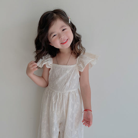 Raya Embroidered Flower Jumpsuit