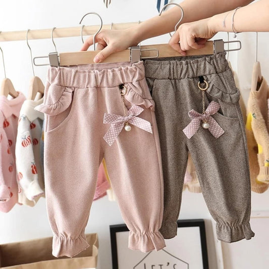 Harem Pants With Bow Charm