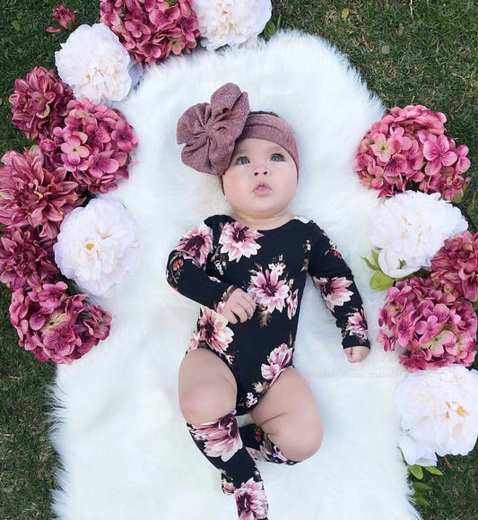 Lorie Flower Romper 2 Piece Set