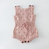 Meryl Sleeveless Knit Pom Pom Romper - Abby Apples Boutique