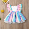 Ana Rainbow Striped Tutu Dress