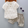 Linen Cotten Shirt and Short Set - Abby Apples Boutique