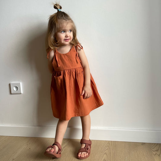 Macy Linen Strap Dress