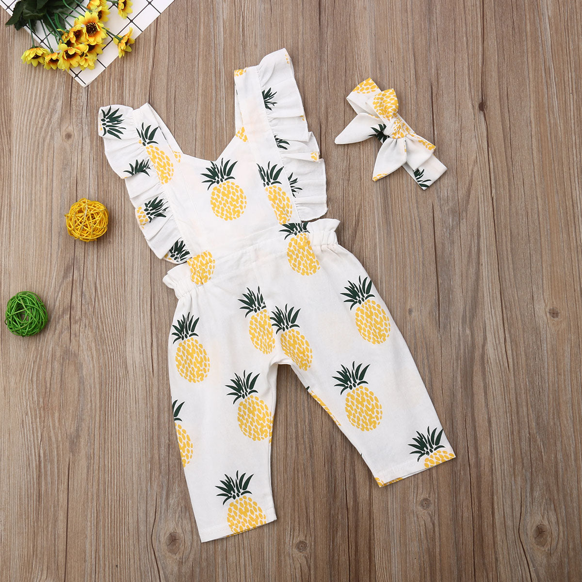 Pineapple Romper - Abby Apples Boutique