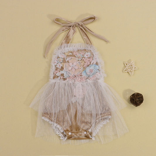 Helena Lace Strap Mesh Romper