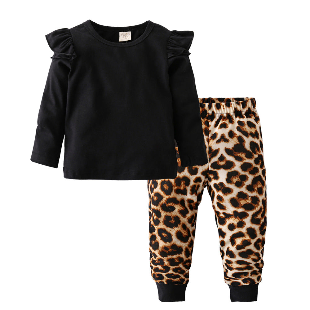 Kourtney Top & Leopard Pant Set - Abby Apples Boutique