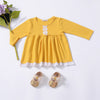Madison Cotton Dress with Lace Detail - Abby Apples Boutique