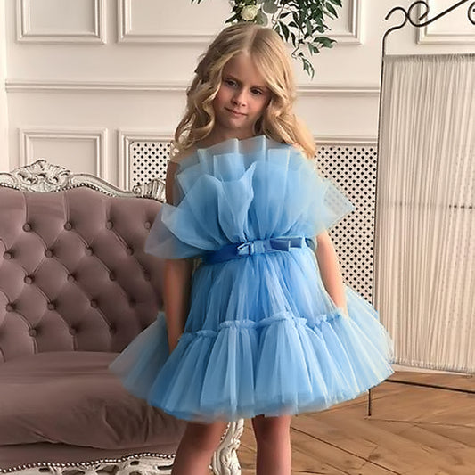Stacie Ruffled Tulle Dress