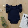 Clarissa Ribbed Flutter Sleeve Onesie