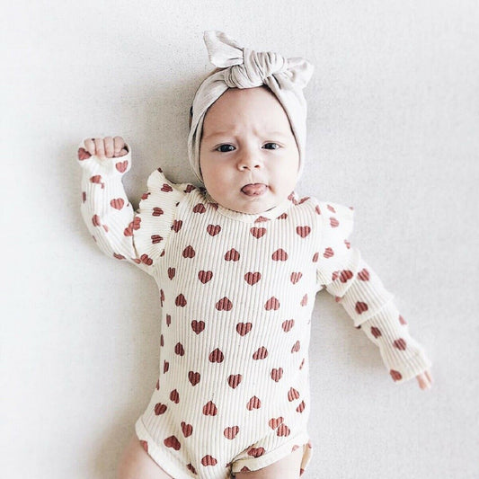 Lottie Hearts Romper - Abby Apples Boutique