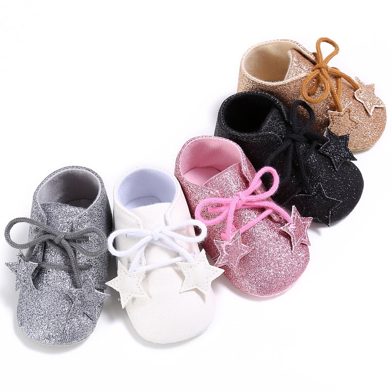 Glitter Star Baby Shoes