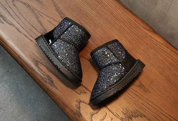 Glitter Fur Lined Boots - Abby Apples Boutique