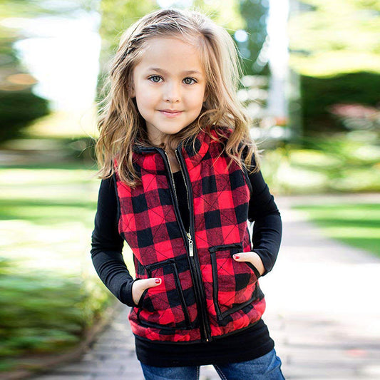 Page Plaid Fall Vest - Abby Apples Boutique