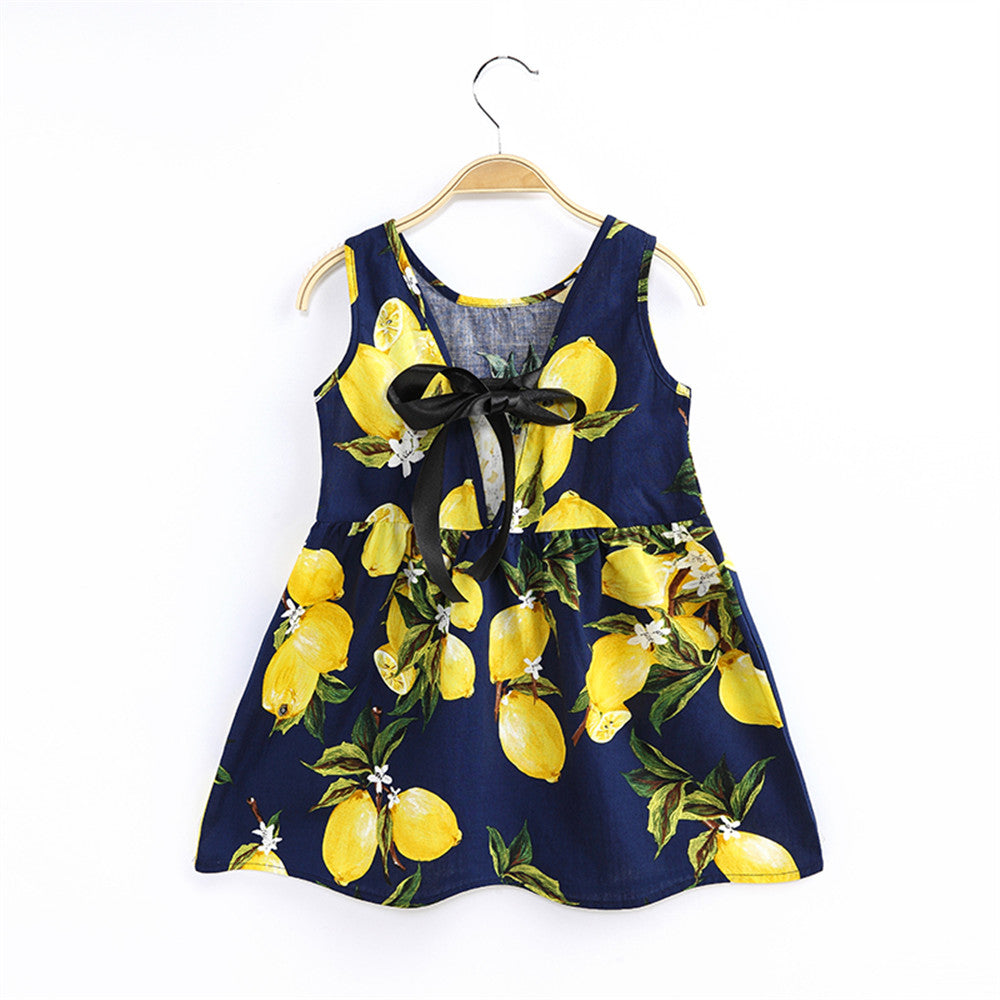 Aly Lemon Print Dress Abby Apples Boutique