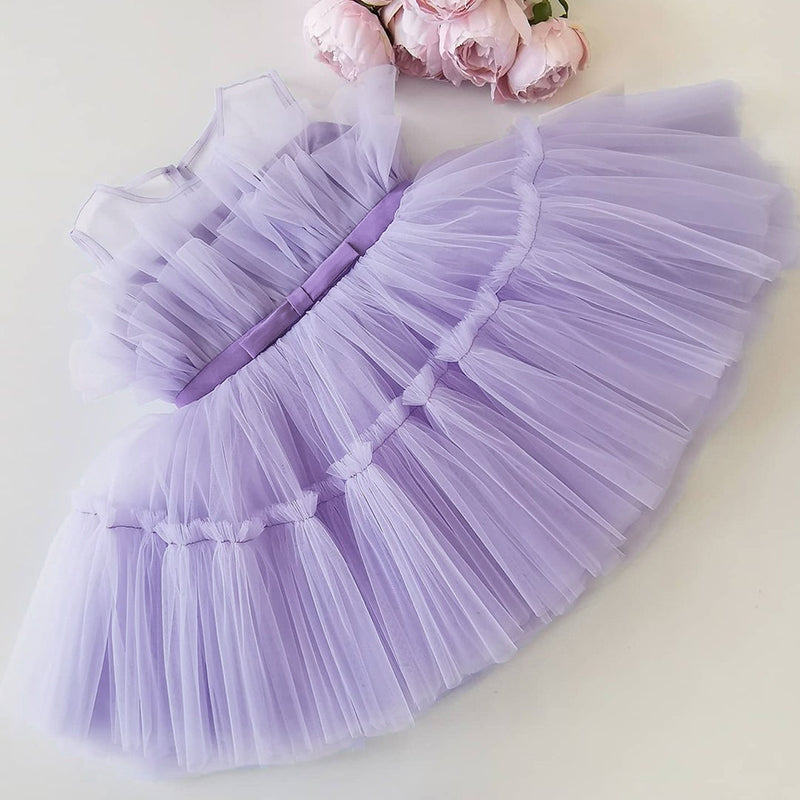 Stacie Ruffled Tulle Dress