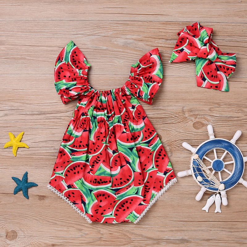 Baby Watermelon Romper Abby Apples Boutique