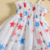 Tesa Star Print Smocked Dress